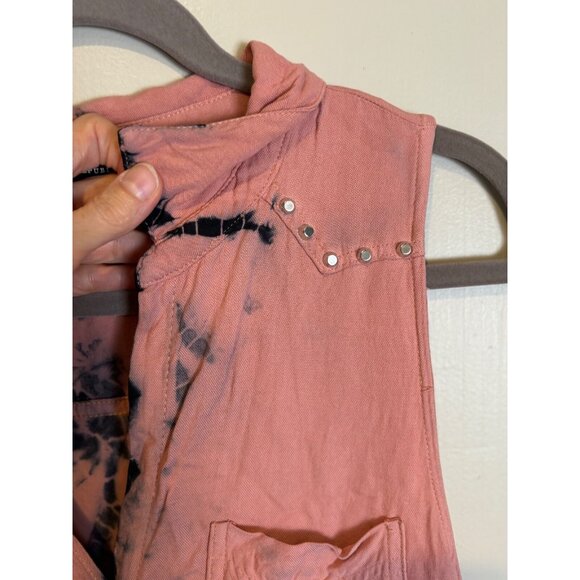 Rock & Republic Sleeveless Tie Die Shirt Womens M - Picture 7 of 8